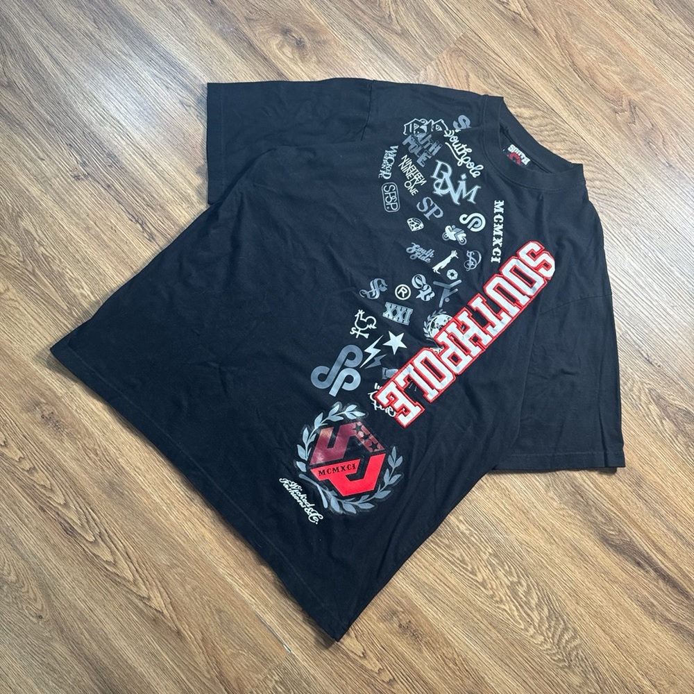 Vintage Y2K South Pole Embroidered Spellout Graphic Tee